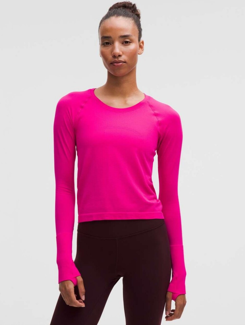 lululemon Swiftly Tech Long-Sleeve 2.0 Race Length Jewelled Magenta Size 2 NWT